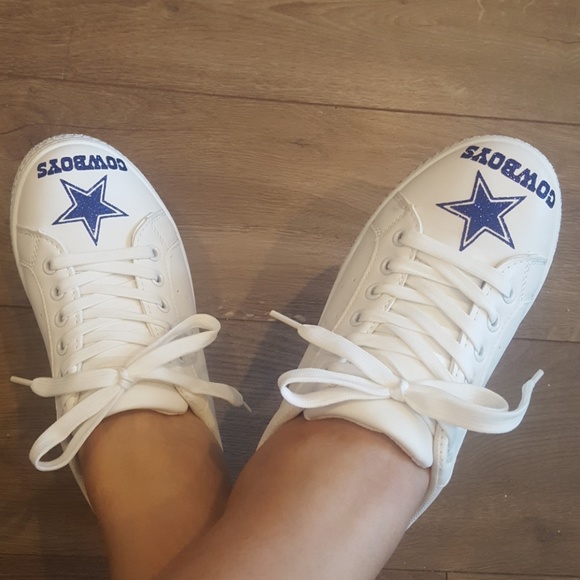 Dallas cowboys rhinestone Platform Sneakers - Picture 7 of 8